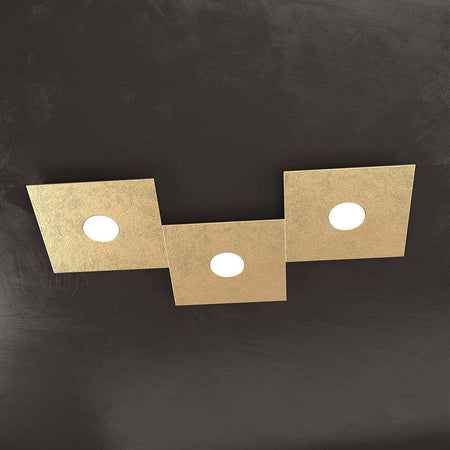 Applique-Moderna-Eccentric-Metallo-Foglia-Oro-3-Luci-Gx53