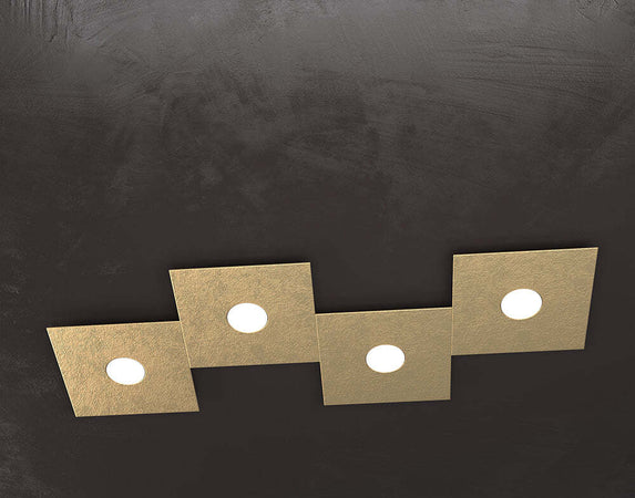 Applique-Moderna-Eccentric-Metallo-Foglia-Oro-4-Luci-Gx53