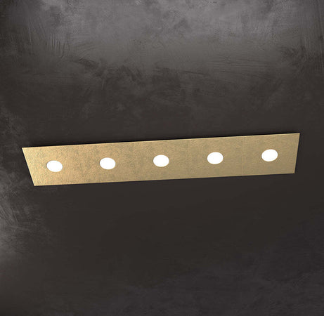 Applique-Moderna-Eccentric-Metallo-Foglia-Oro-5-Luci-Gx53