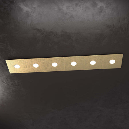 Applique-Moderna-Eccentric-Metallo-Foglia-Oro-6-Luci-Gx53
