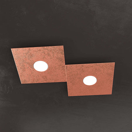 Applique-Moderna-Eccentric-Metallo-Foglia-Rame-2-Luci-Gx53