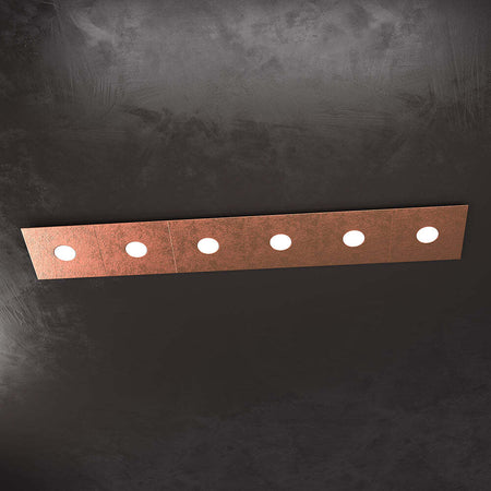 Applique-Moderna-Eccentric-Metallo-Foglia-Rame-6-Luci-Gx53