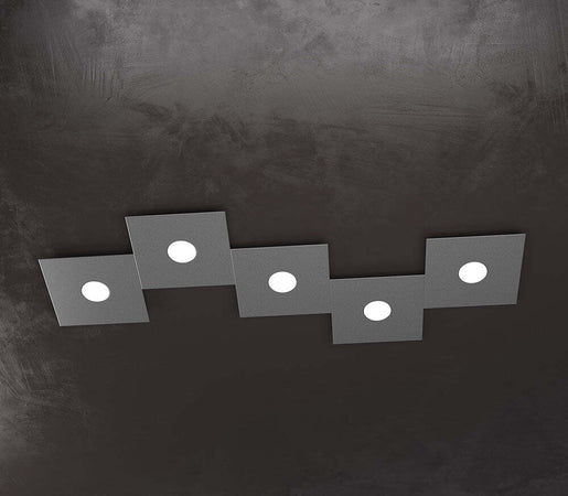 Applique-Moderna-Eccentric-Metallo-Grigio-Antracite-5-Luci-Gx53