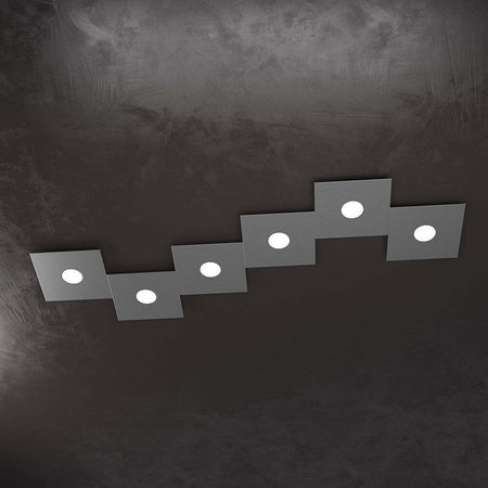 Applique-Moderna-Eccentric-Metallo-Grigio-Antracite-6-Luci-Gx53