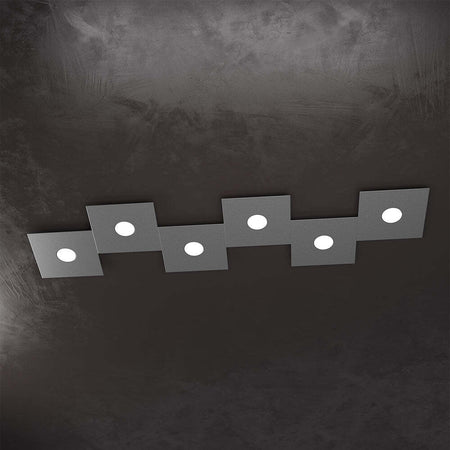 Applique-Moderna-Eccentric-Metallo-Grigio-Antracite-6-Luci-Gx53