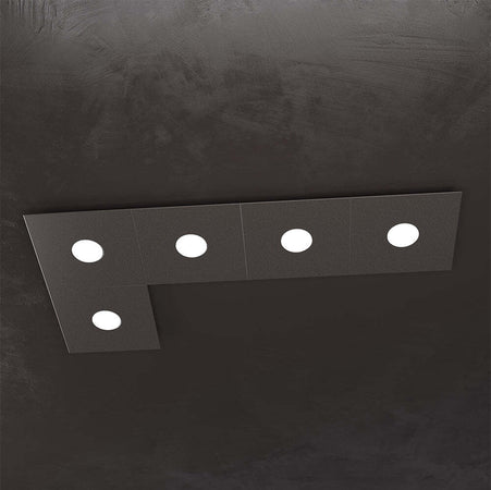 Applique-Moderna-Eccentric-Metallo-Marrone-5-Luci-Gx53