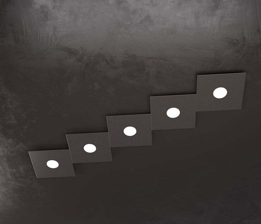 Applique-Moderna-Eccentric-Metallo-Marrone-5-Luci-Gx53