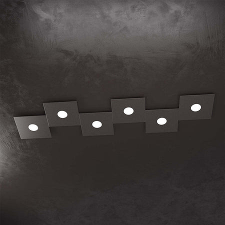 Applique-Moderna-Eccentric-Metallo-Marrone-6-Luci-Gx53