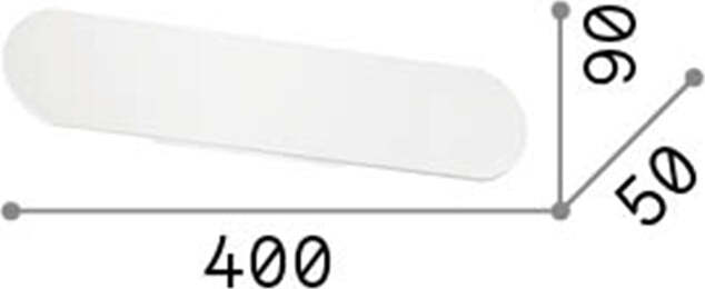 Applique-Moderna-Echo-Metallo-Nero-Led-20W-3000K-Luce-Calda