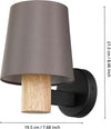 Applique-Moderna-Edale-1-Luce-Metallo-Nero-E-Marrone