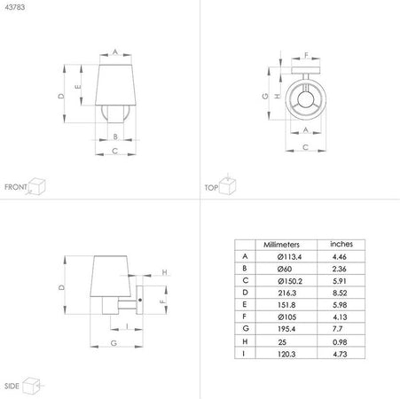 Applique-Moderna-Edale-1-Luce-Metallo-Nero-E-Marrone
