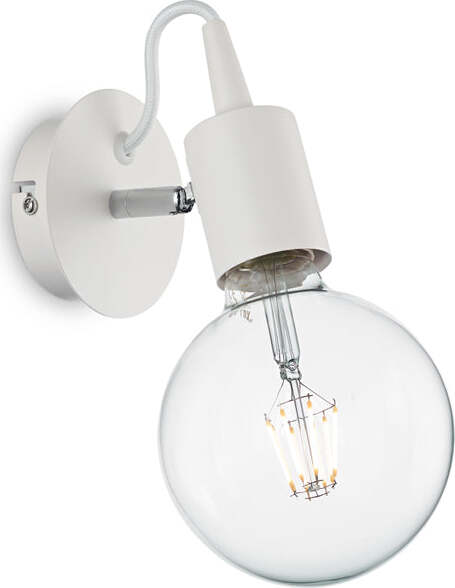 Applique-Moderna-Edison-Metallo-Bianco-1-Luce-E27