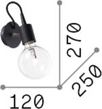 Applique-Moderna-Edison-Metallo-Nero-1-Luce-E27