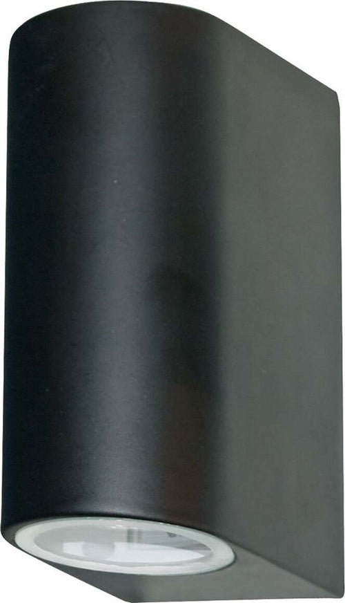 Applique-Moderna-Eiffel-Alluminio-Nero-Vetro-2-Luci-Gu10