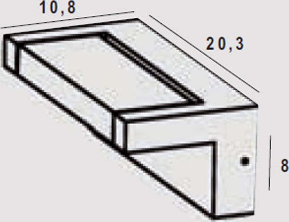 Applique-Moderna-Esterno-Corner-Alluminio-Bianco-Led-18W