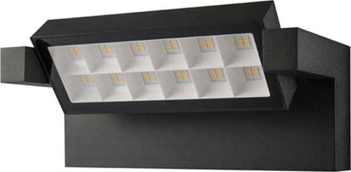 Applique-Moderna-Esterno-Corner-Alluminio-Nero-Led-18W