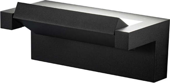 Applique-Moderna-Esterno-Corner-Alluminio-Nero-Led-18W