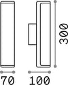 Applique-Moderna-Etere-Alluminio-Plastiche-Antracite-Led-10W-3000K-Luce-Calda