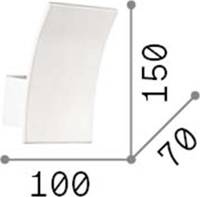 Applique-Moderna-Fix-Metallo-Bianco-Led-5,5W-3000K-Luce-Calda
