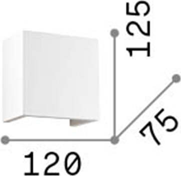 Applique-Moderna-Flash-Gesso-Bianco-1-Luce-G9-3W-3000K-Luce-Calda-Small
