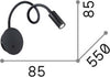 Applique-Moderna-Focus-2-Metallo-Cromo-Led-3,5W-3000K-Luce-Calda