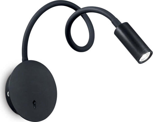 Applique-Moderna-Focus-2-Metallo-Nero-Led-3,5W-3000K-Luce-Calda