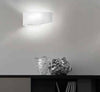 Applique-moderna-Fratelli-Braga-VIRGOLA-582-AV-E27-LED-vetro-biemissione-lampada-parete