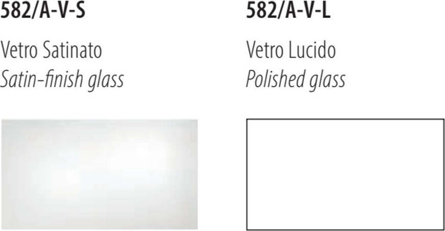 Applique-moderna-Fratelli-Braga-VIRGOLA-582-AV-E27-LED-vetro-biemissione-lampada-parete