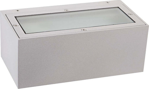 Applique-moderna-Garden-Luce-1057-SB-E27-LED-alluminio-biemissione-lampada-parete