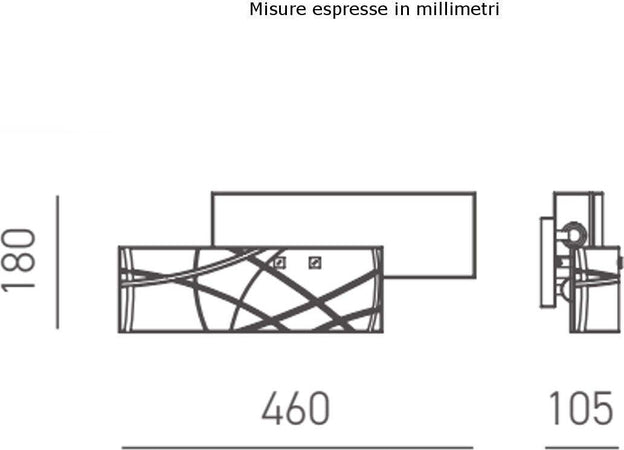 Applique-moderna-Gea-Luce-FRIDA-AP-E14-LED-vetro-lampada-parete