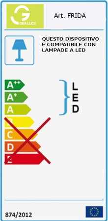 Applique-moderna-Gea-Luce-FRIDA-AP-E14-LED-vetro-lampada-parete
