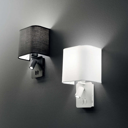 Applique-Moderna-Gea-Metallo-Bianco-2-Luci-E27