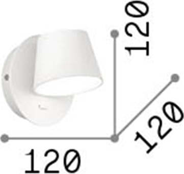 Applique-Moderna-Gim-Alluminio-Bianco-Led-6W-3000K-Luce-Calda