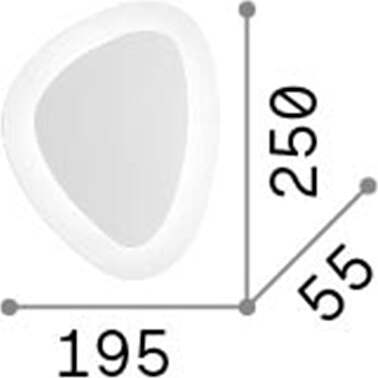 Applique-Moderna-Gingle-Metallo-Bianco-Led-19W-3000K-Luce-Calda