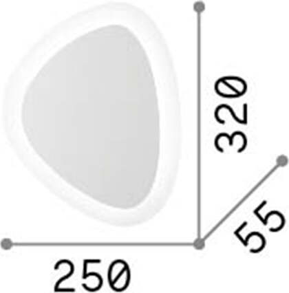 Applique-Moderna-Gingle-Metallo-Bianco-Led-26W-3000K-Luce-Calda