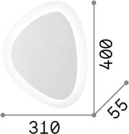 Applique-Moderna-Gingle-Metallo-Bianco-Led-35W-3000K-Luce-Calda