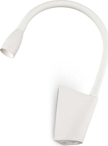 Applique-Moderna-Goose-Metallo-Bianco-Led-3W-3000K-Luce-Calda