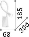 Applique-Moderna-Goose-Metallo-Bianco-Led-3W-3000K-Luce-Calda