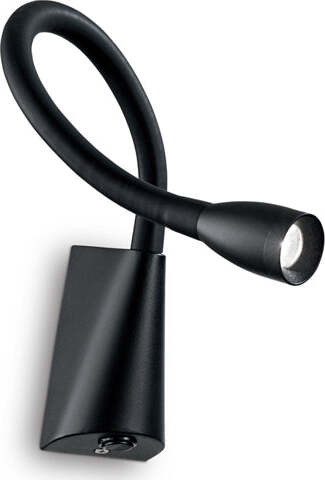 Applique-Moderna-Goose-Metallo-Nero-Led-3W-3000K-Luce-Calda