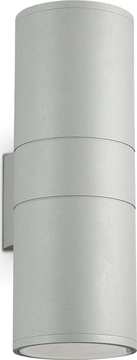 Applique-Moderna-Gun-Alluminio-Grigio-2-Luci-E27