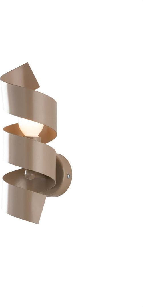 Applique-Moderna-Helix-1-Luce-In-Ferro-Laccato-Tortora