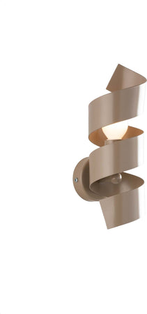 Applique-Moderna-Helix-1-Luce-In-Ferro-Laccato-Tortora
