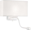 Applique-Moderna-Hotel-Metallo-Bianco-2-Luci-E27+Led-1,5W