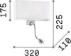 Applique-Moderna-Hotel-Metallo-Bianco-2-Luci-E27+Led-1,5W