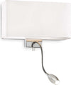 Applique-Moderna-Hotel-Metallo-Bianco-E-Cromo-2-Luci-E27+Led-1,5W