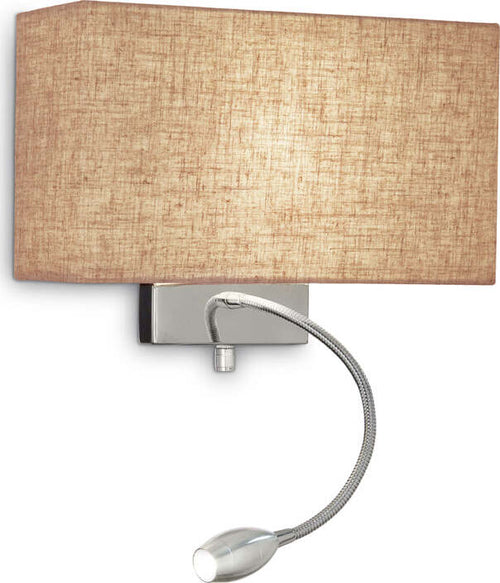 Applique-Moderna-Hotel-Metallo-Canvas-2-Luci-E27+Led-1,5W