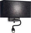 Applique-Moderna-Hotel-Metallo-Nero-2-Luci-E27+Led-1,5W