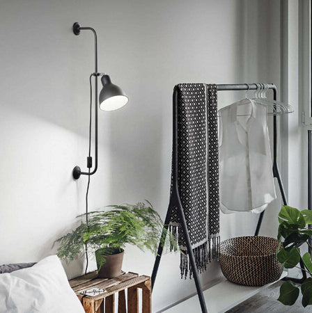 Applique-moderna-Ideal-Lux-SHOWER-AP1-179643-E27-LED-metallo-lampada-parete-orientabile