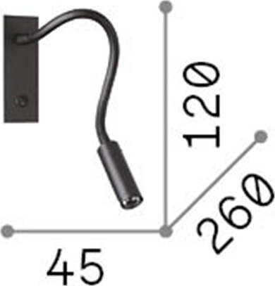Applique-Moderna-Io-Metallo-Bianco-Led-3W-3000K-Luce-Calda