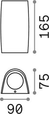 Applique-Moderna-Keope-Materie-Plastiche-Grigio-2-Luci-Gu10